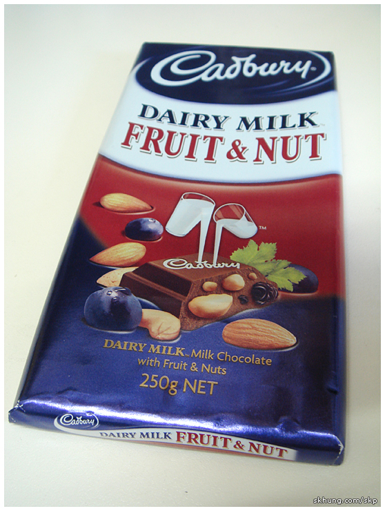 Cadbury, Fruit & Nut, 吉百利, 朱古力