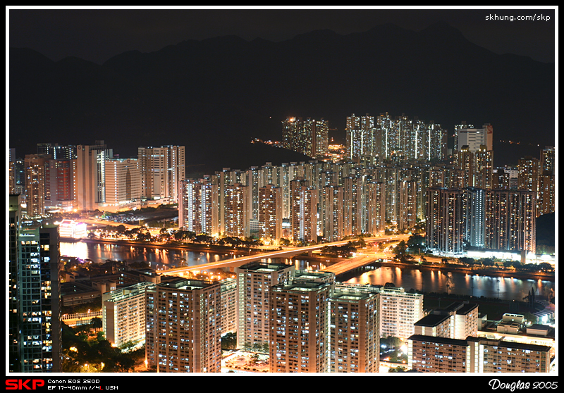 沙田, 夜景