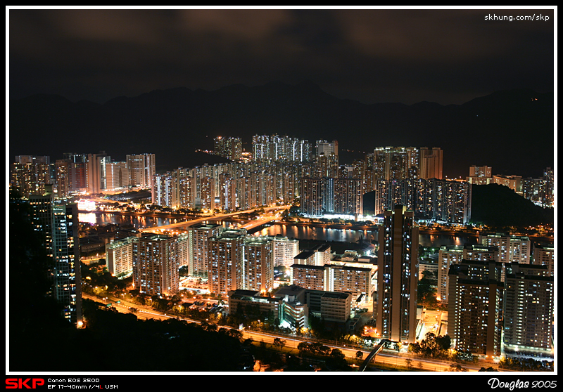 沙田, 夜景