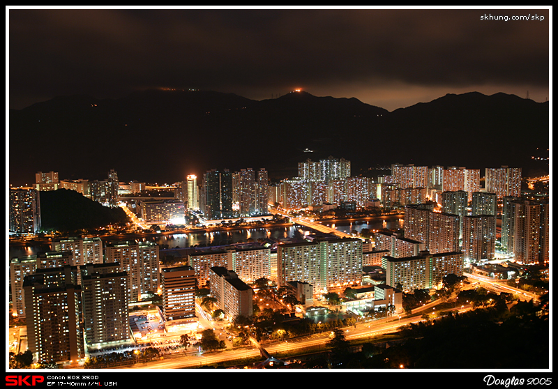 沙田, 夜景